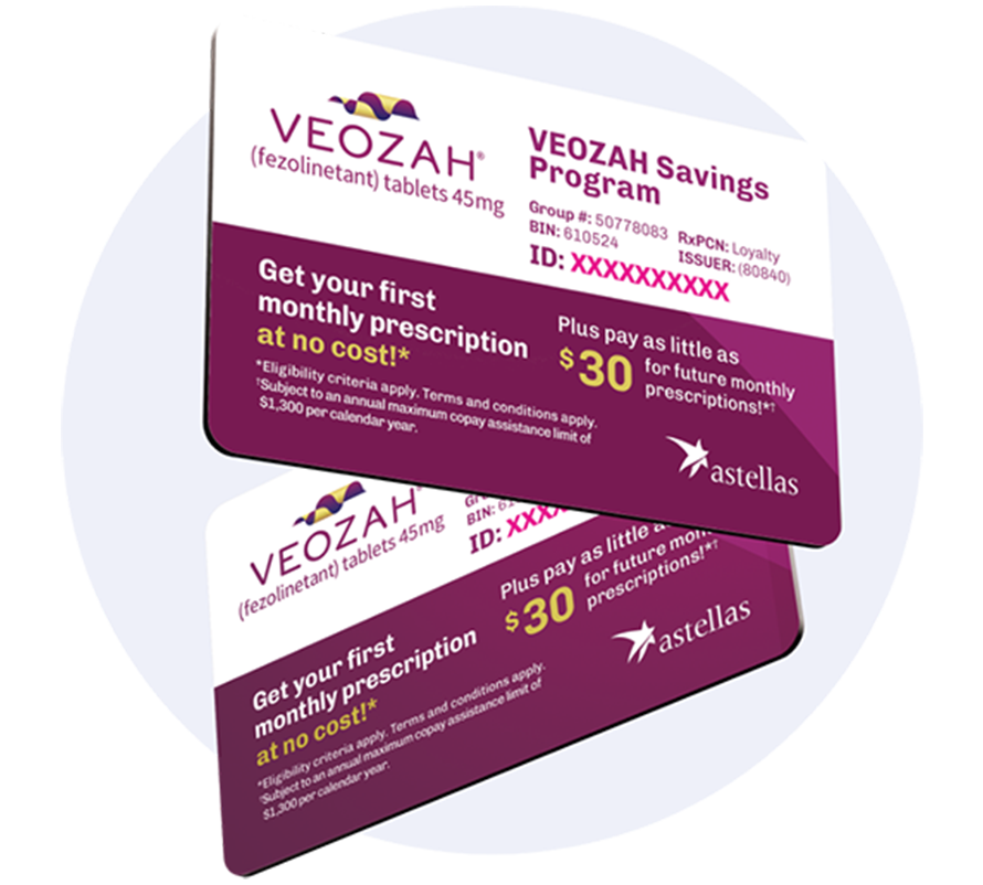 VEOZAHTM (fezolinetant) Savings Card