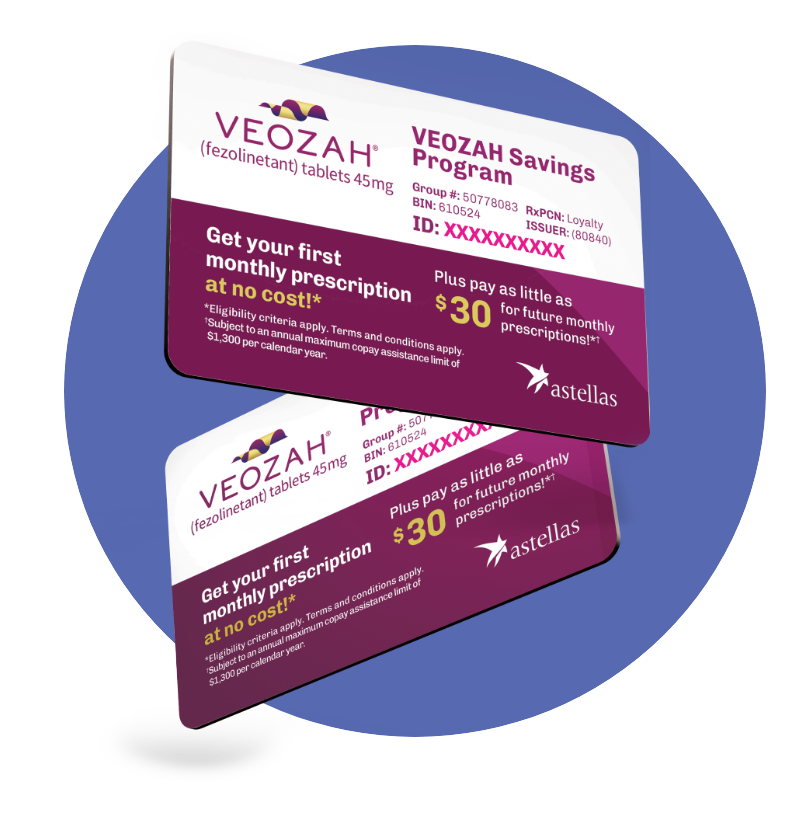 VEOZAH® (fezolinetant) Savings Card