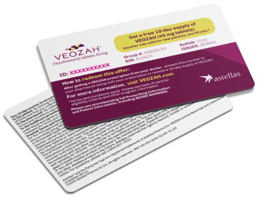 VEOZAH™ (fezolinetant) free trial voucher