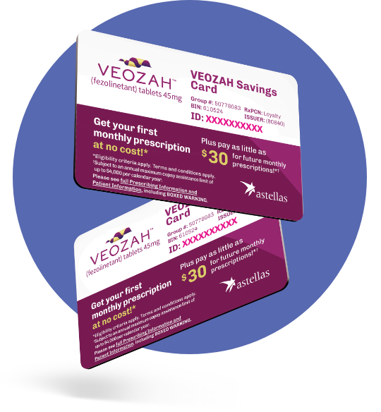 VEOZAH® (fezolinetant) Savings Card