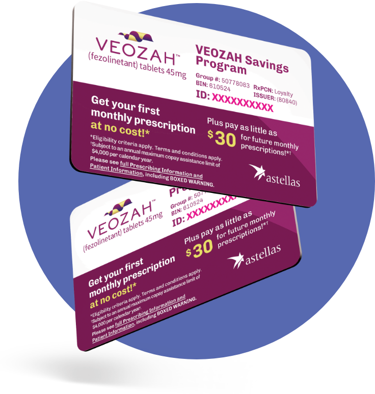 VEOZAH® (fezolinetant) Savings Card